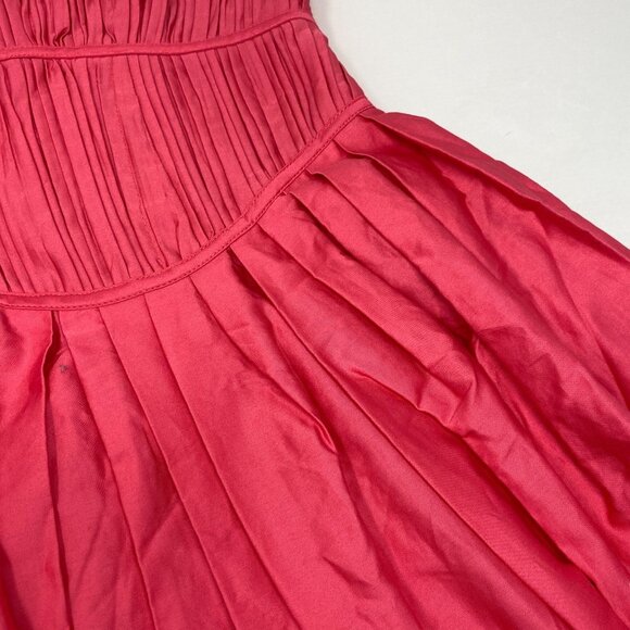 Aje Sculptra Nya Gathered Midi Dress in Rouge Pink AU8 Small NWT - Picture 7 of 10